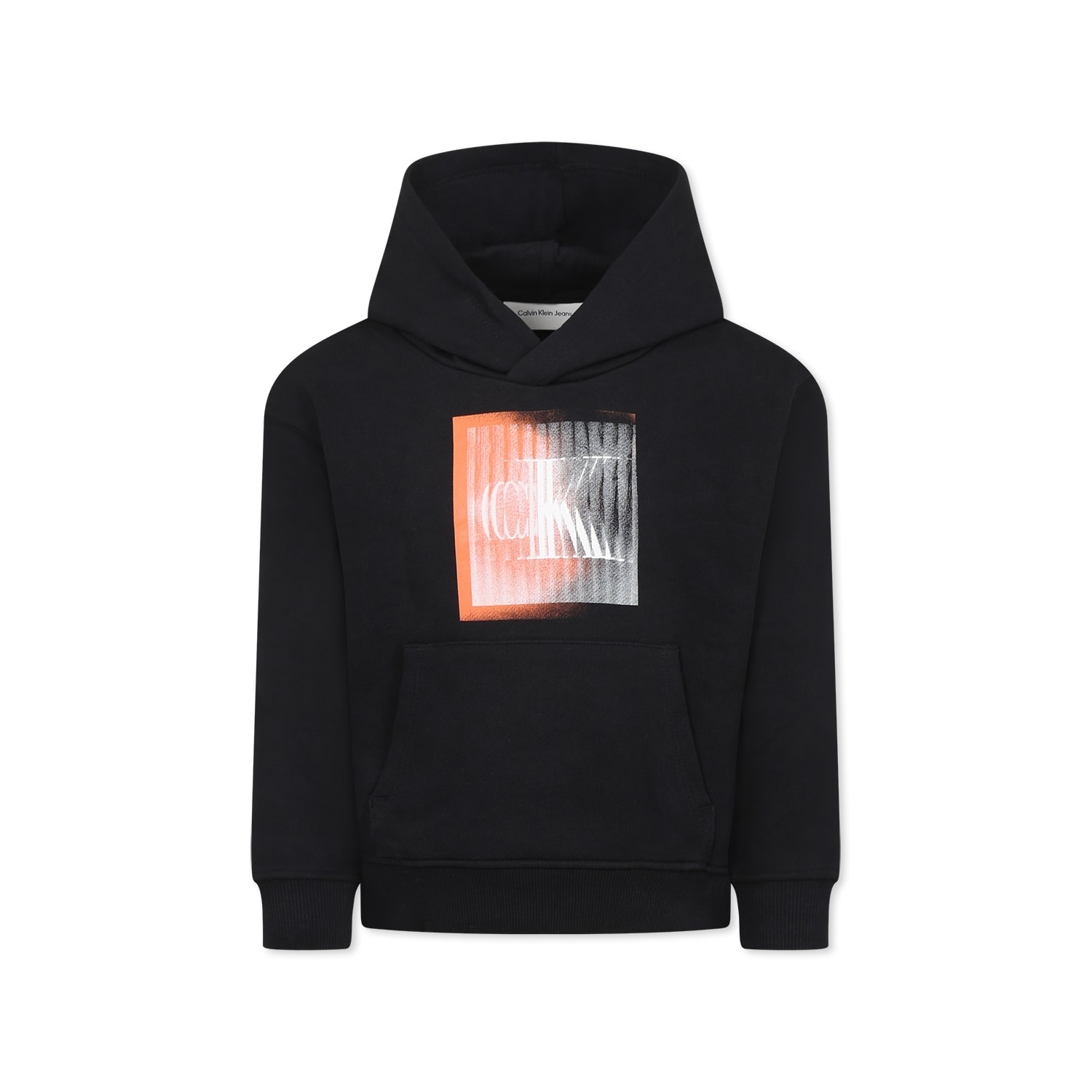 Calvin Klein Black Sweatshirt For Boy With Logo In Black
