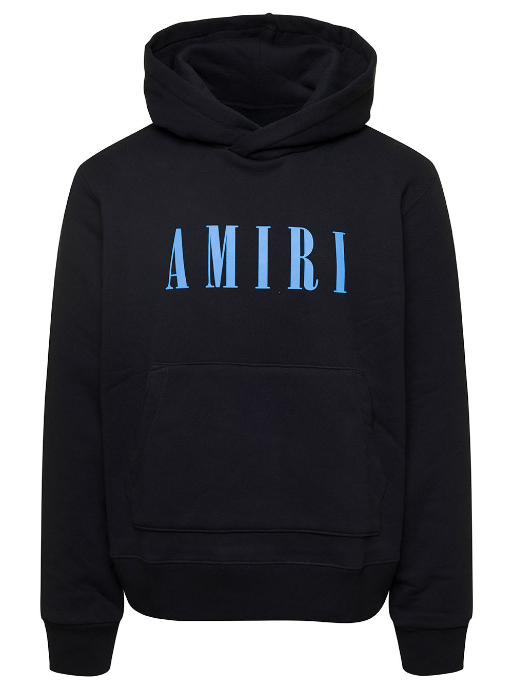 AMIRI Black Hoodie With Logo Print On The Chest In Cotton Man