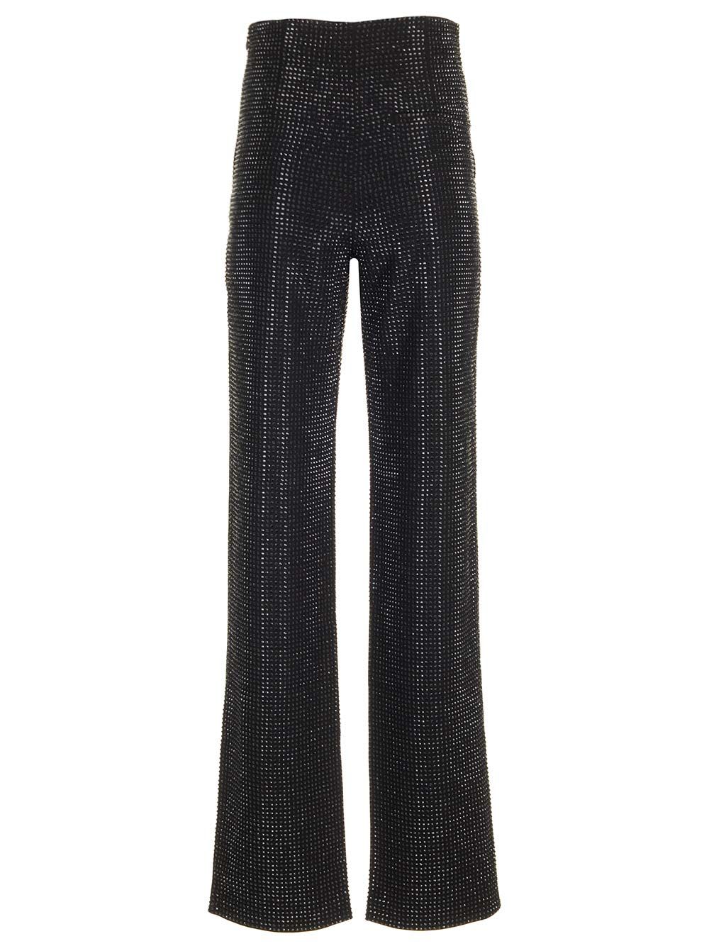 Shop Roland Mouret Embellished Boot Cut Trousers In Black