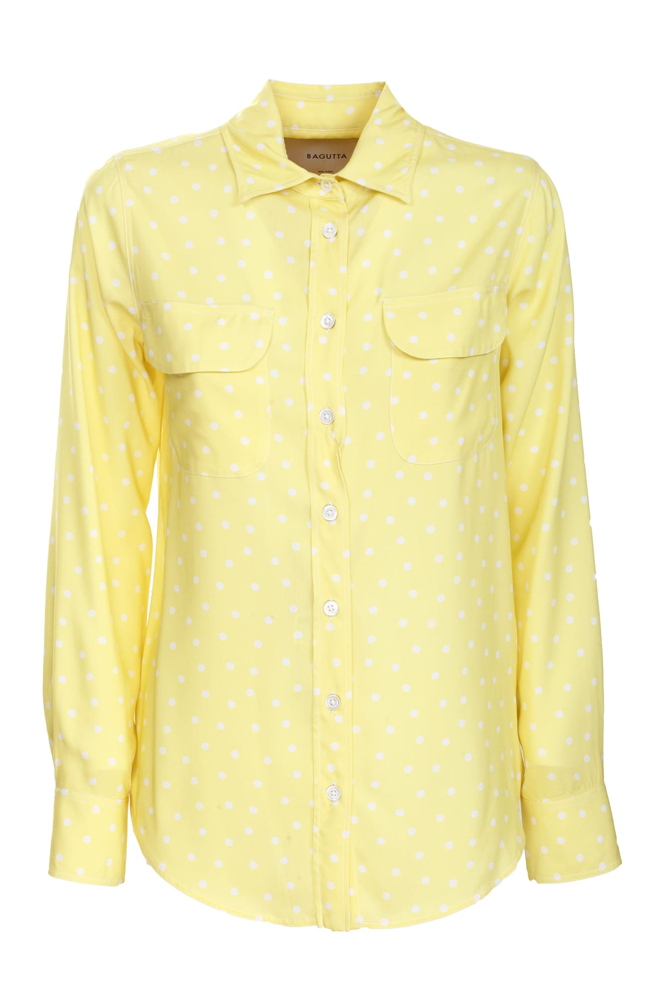 Bagutta yellow polka dot shirt