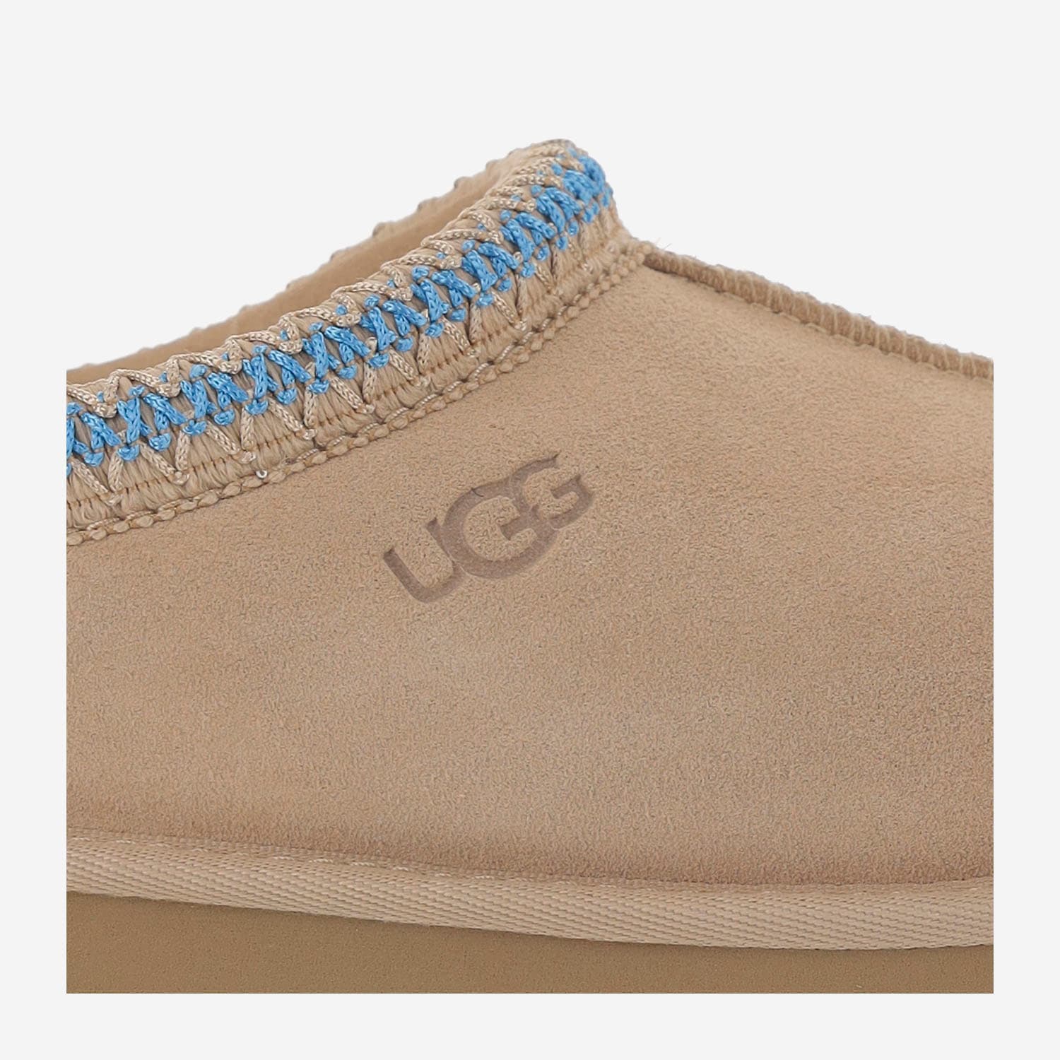 Ugg Tasman Suede Flat Mules In Neutral
