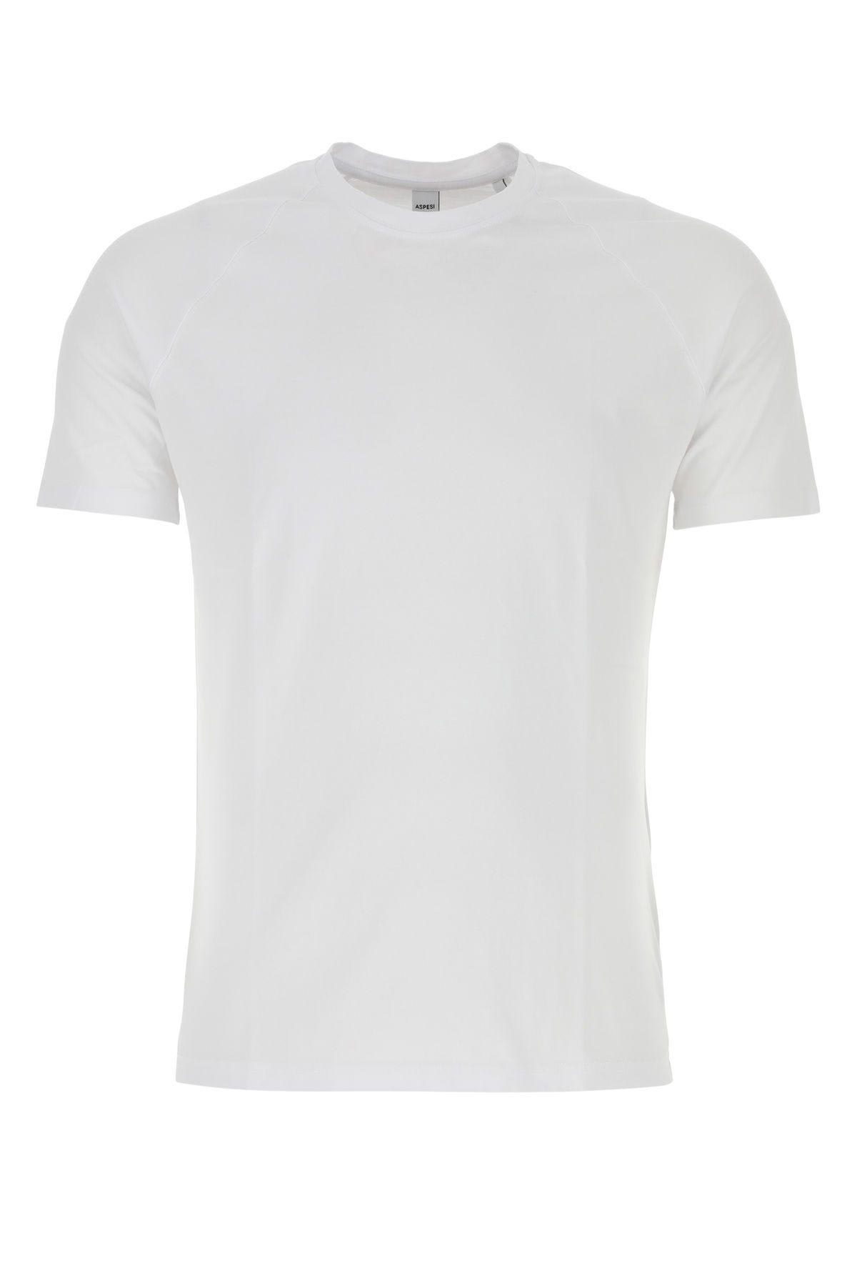 Shop Aspesi White Cotton T-shirt