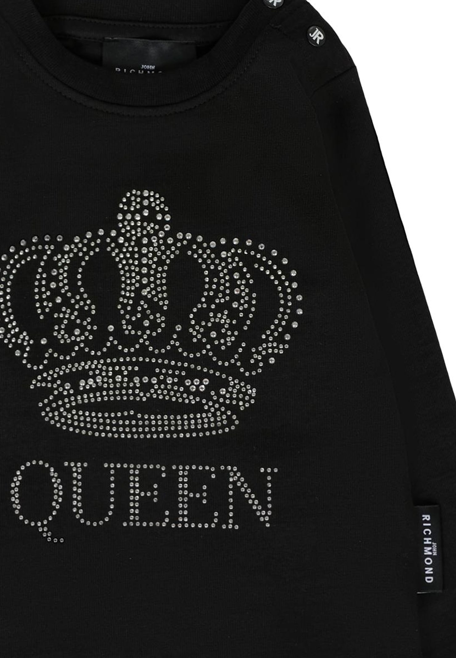 Richmond Black T-shirt For Baby Girl With Crown In Black