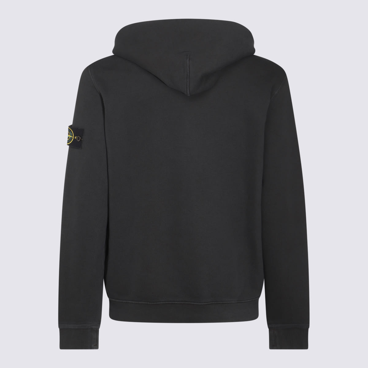 Shop Stone Island Black Cotton Sweatshirt