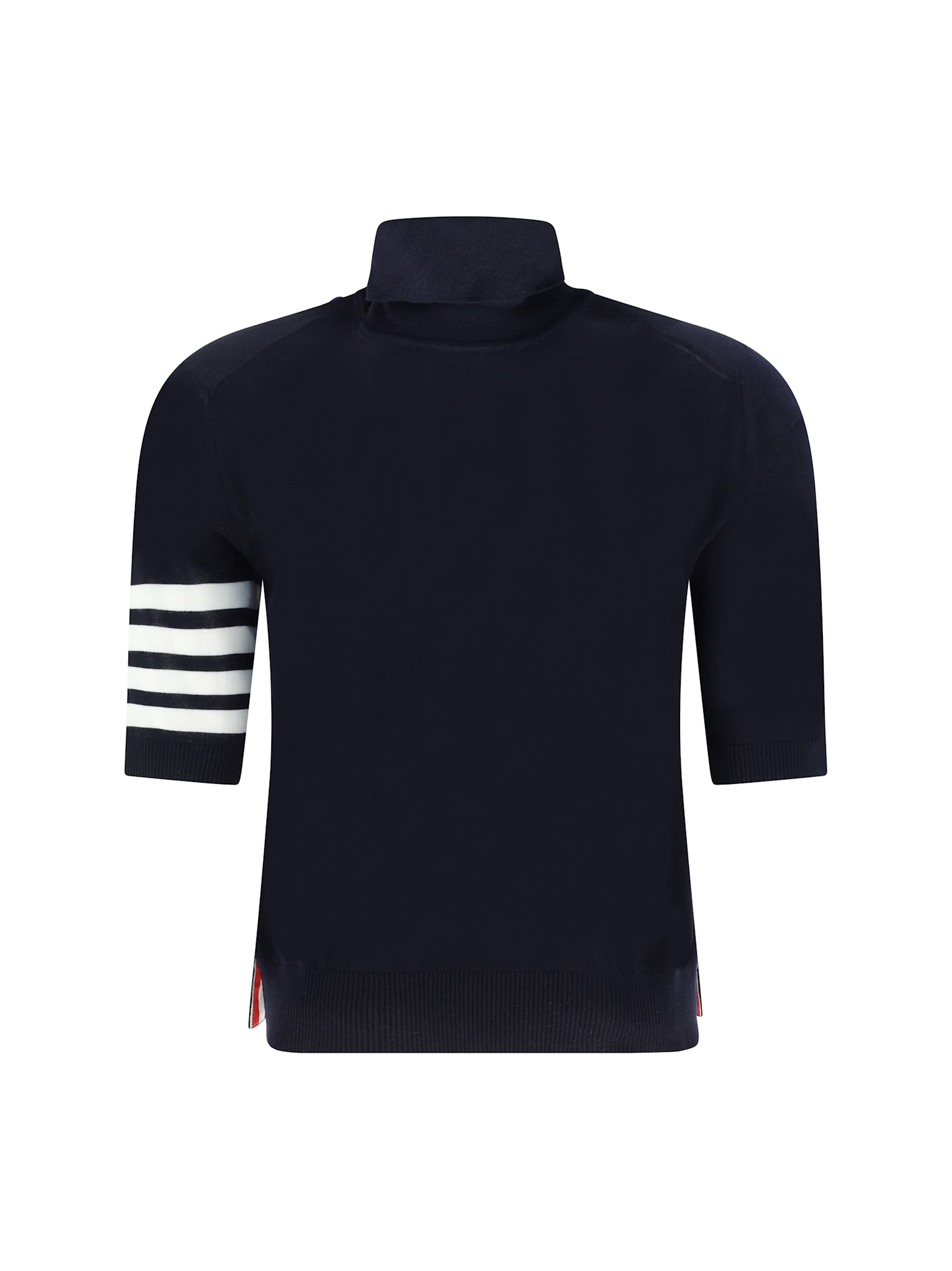 Thom Browne '4-bar' Black Wool Turtleneck Sweater