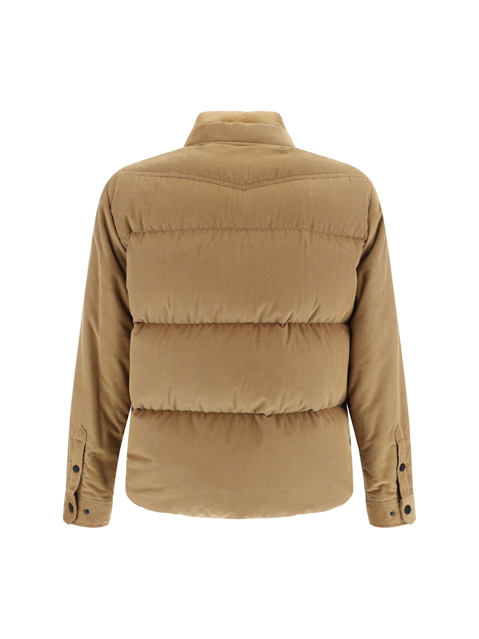 Shop Moncler Lech Down Jacket In Cognac