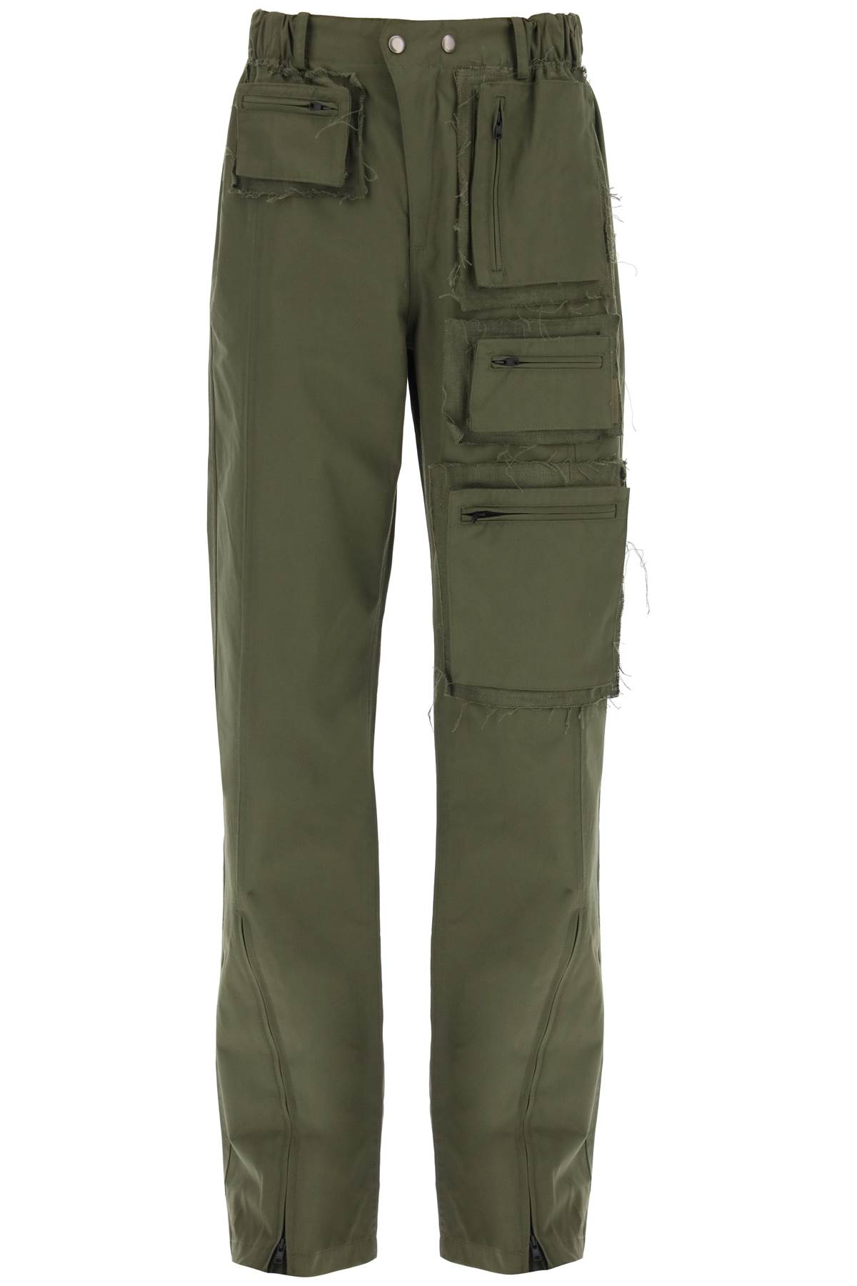 Cargo Pants With Raw-cut Details