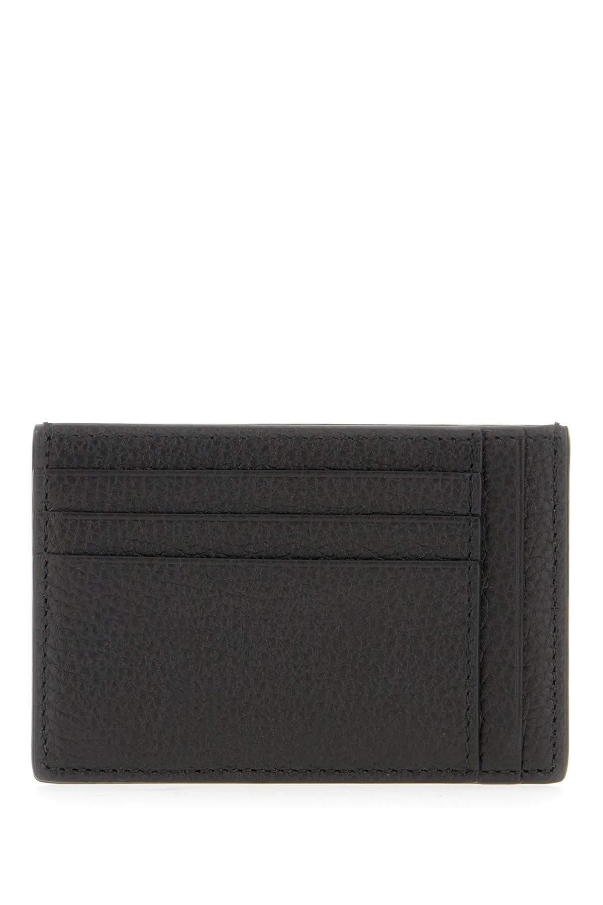 Gucci Black Leather Card Holder In Nero