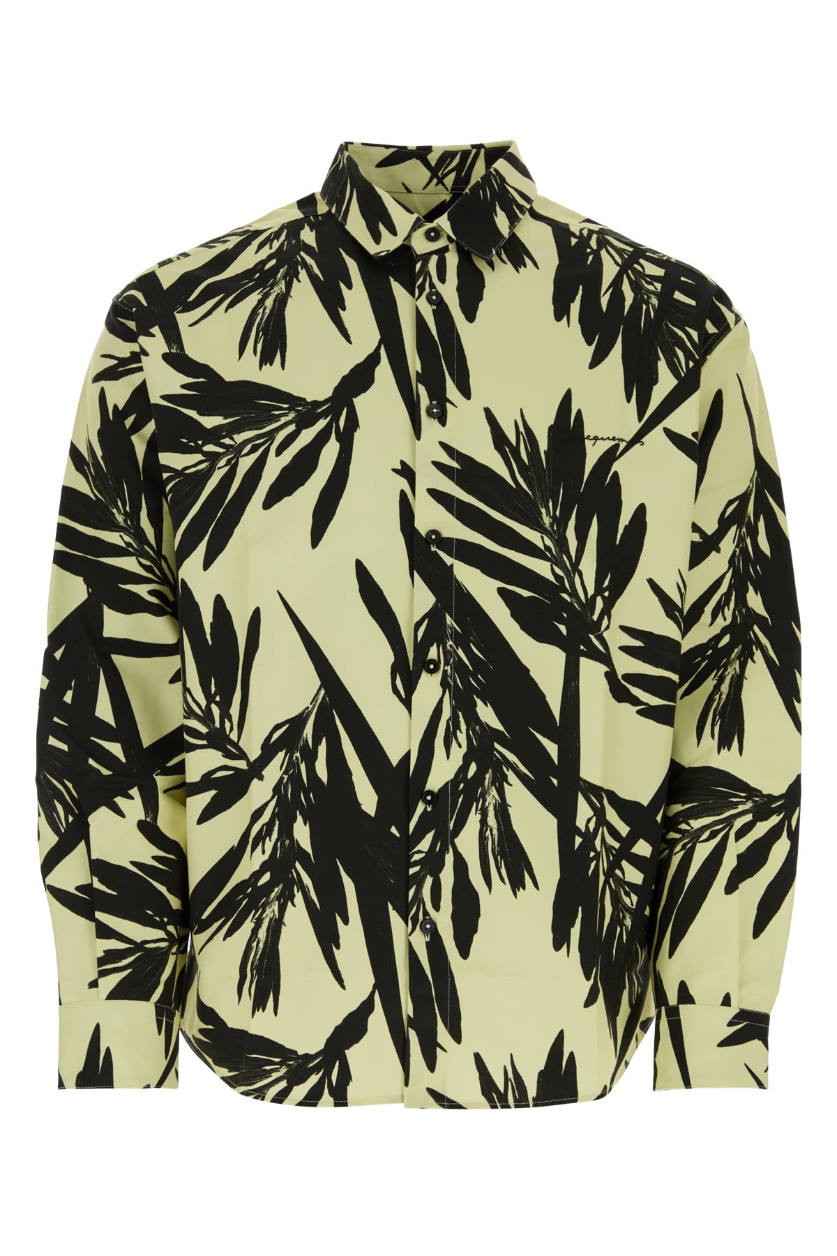 Shop Jacquemus La Chemise Simon In Prtfoliageblackyellow