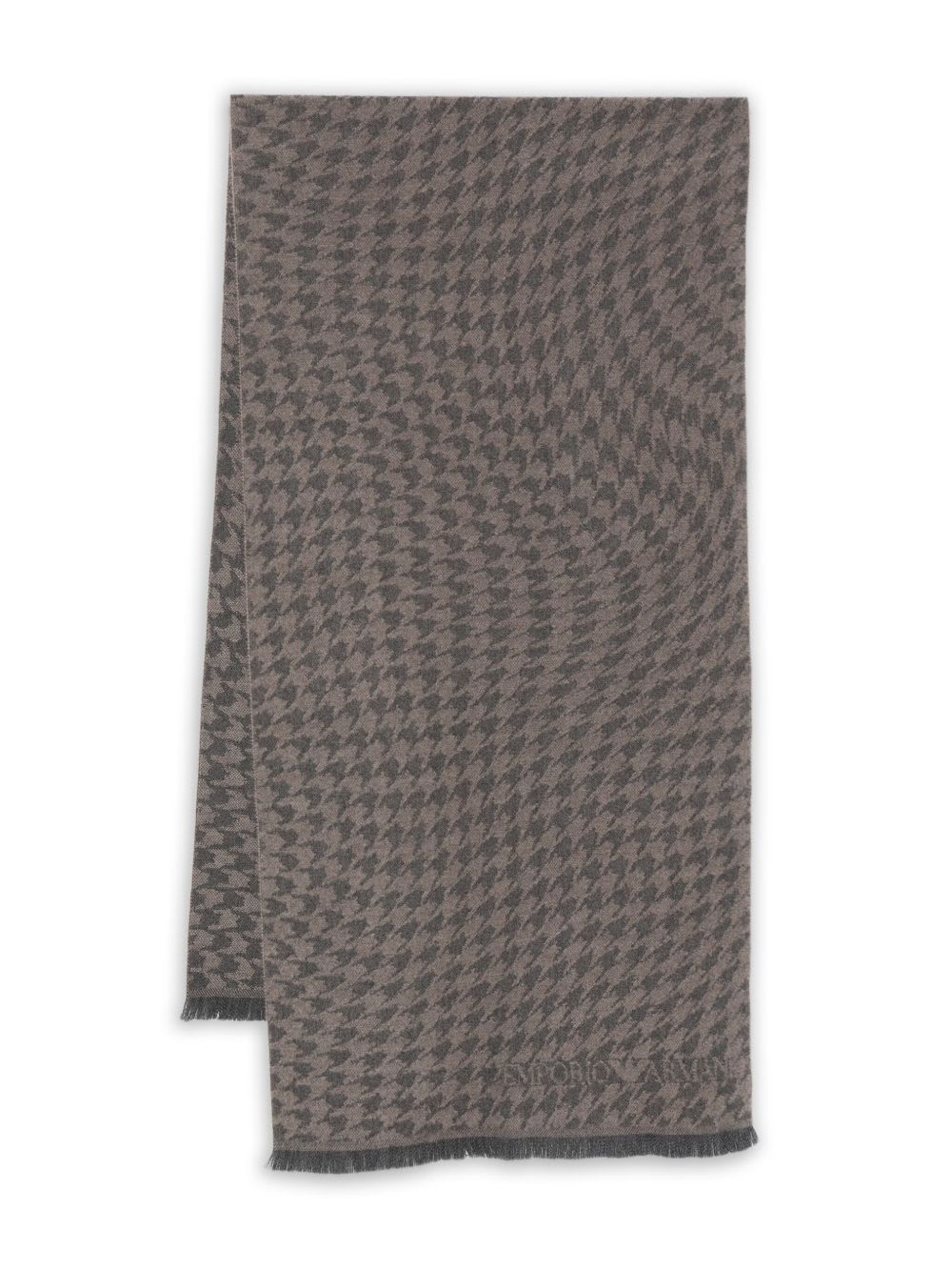Emporio Armani Wool Scarf In Sand
