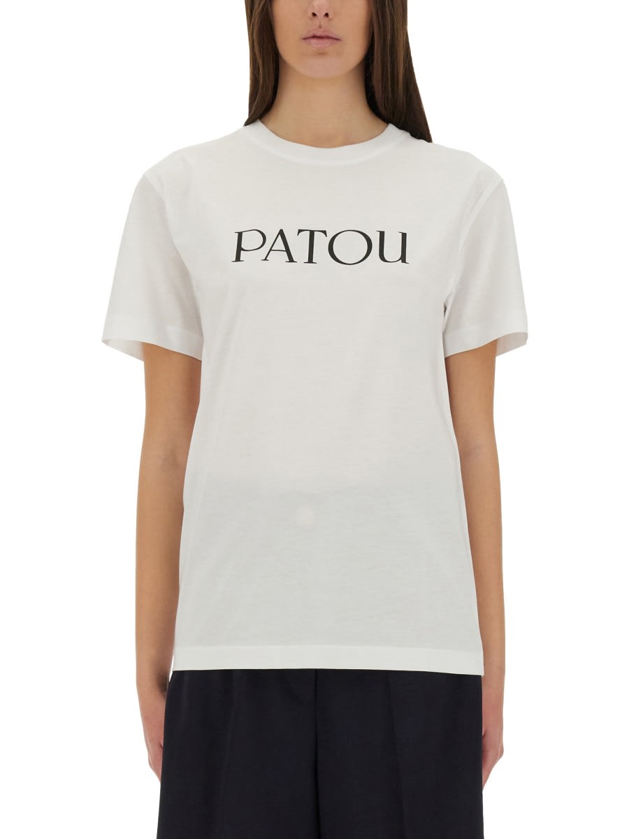 Patou Logo Print T Shirt In White