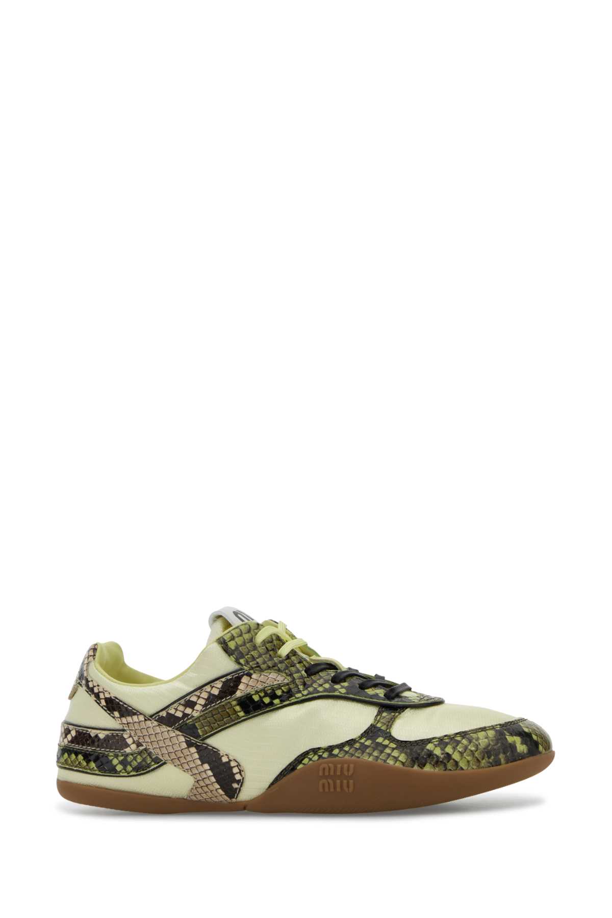 Miu Miu Multicolor Fabric And Leather Sneakers