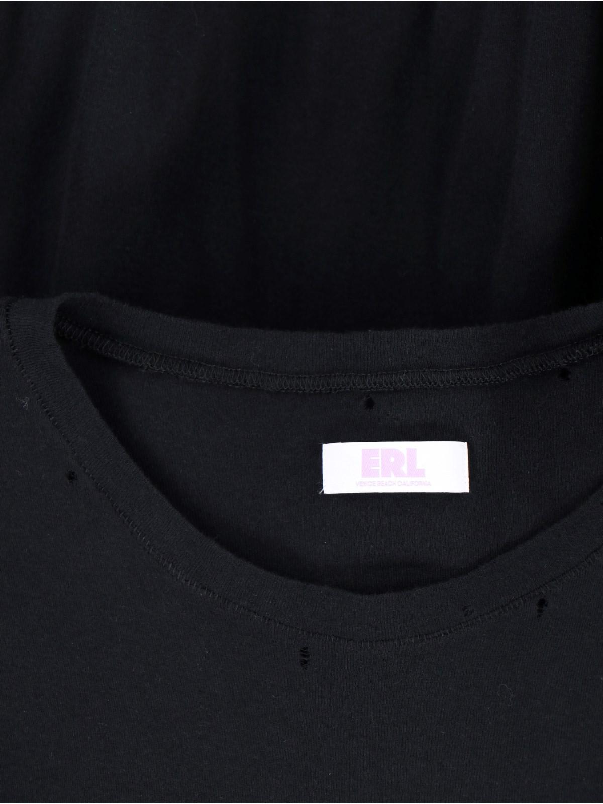 Shop Erl Baby T-shirt In Faded Black