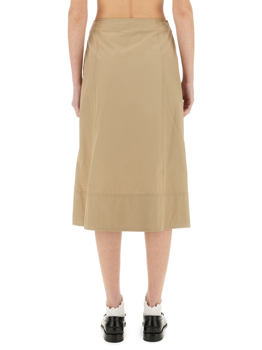 Shop Paul Smith Cotton Skirt In Beige