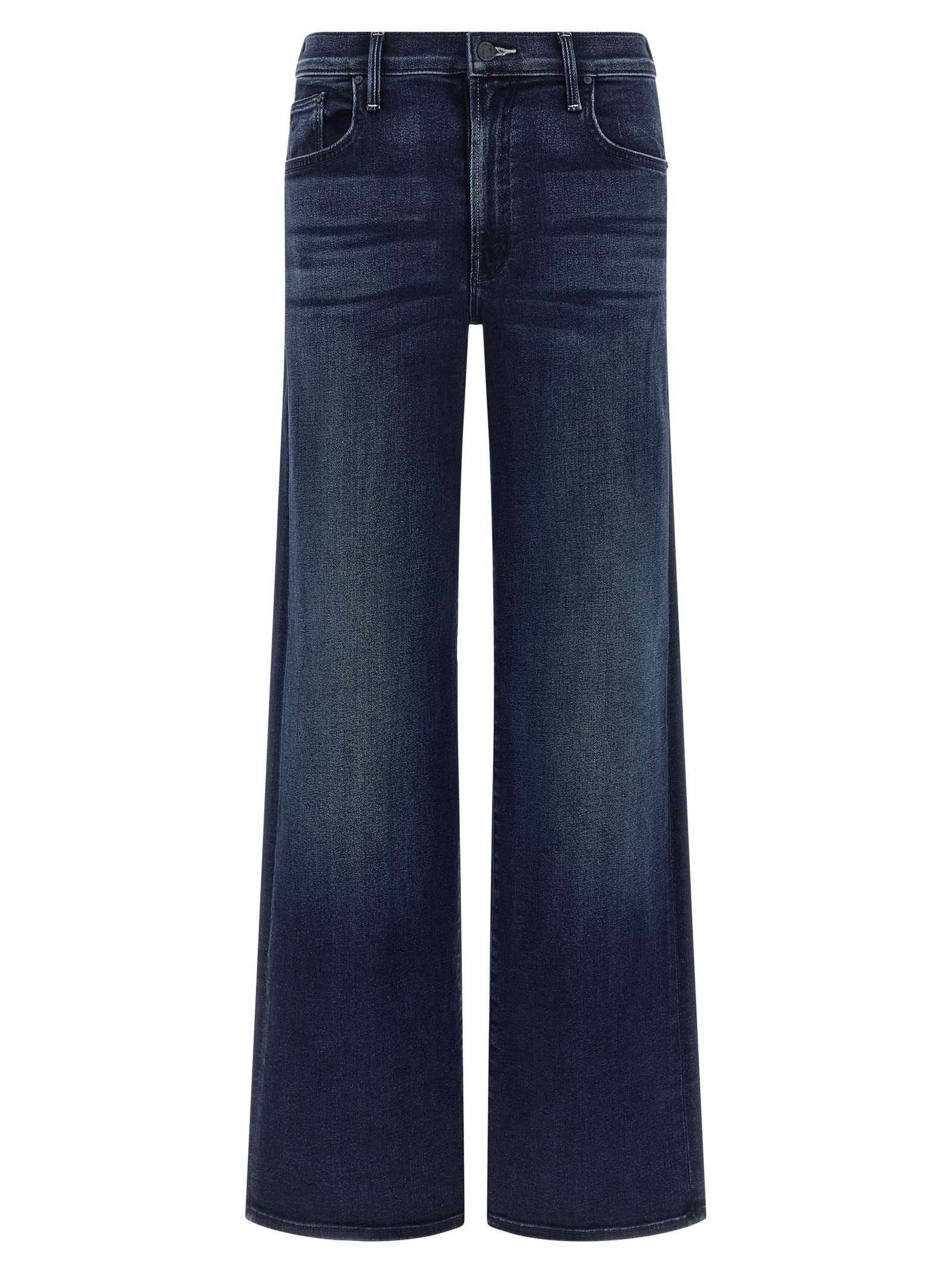 Mother The Mid Rise Maven Sneak Jeans In Blue
