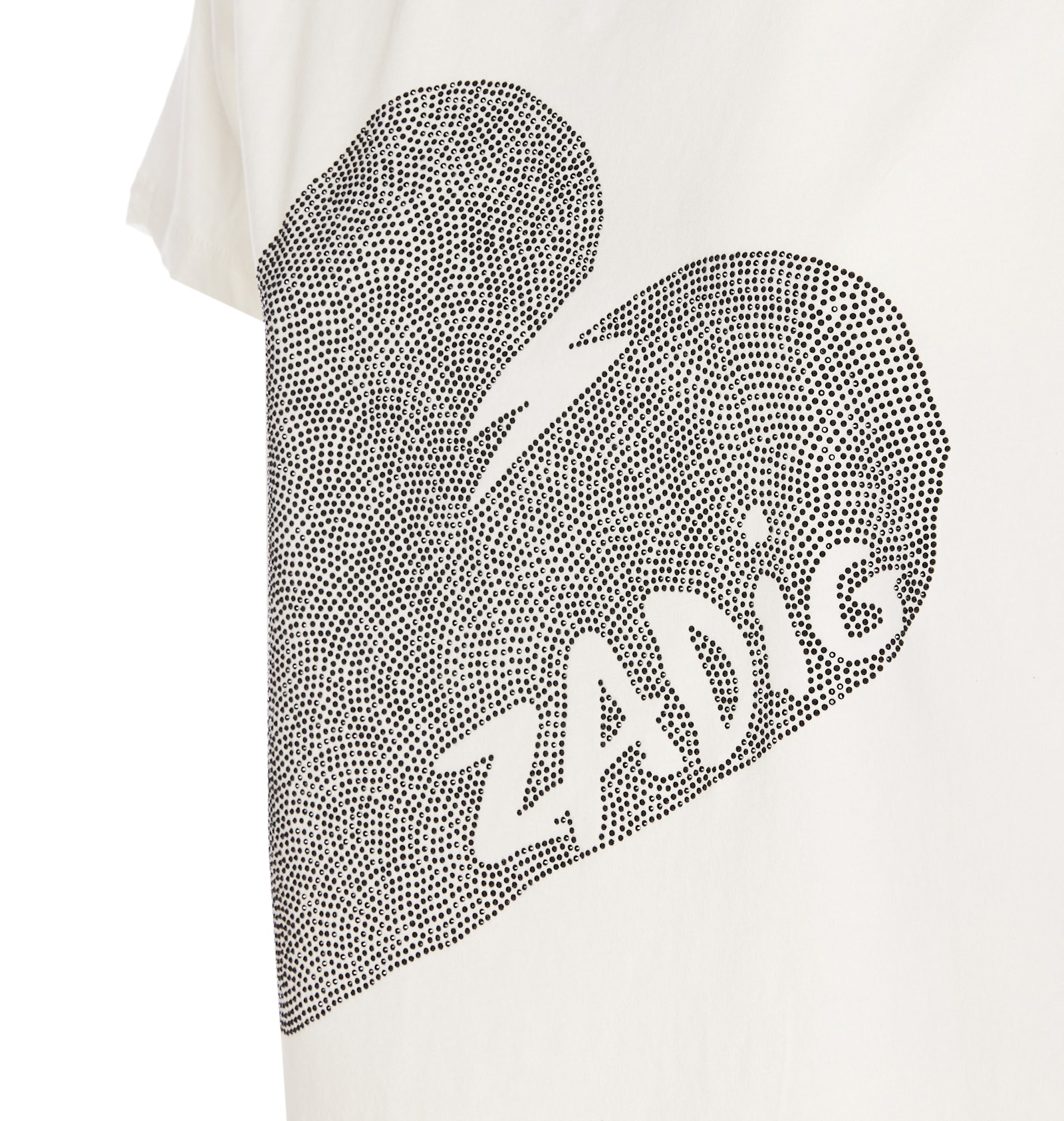 Zadig & Voltaire Alys Hc Big Heart T-shirt In Yellow Cream