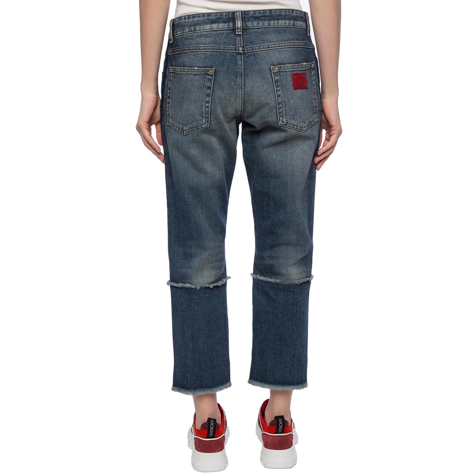 Shop Dolce & Gabbana Cropped Denim Jeans In Blue