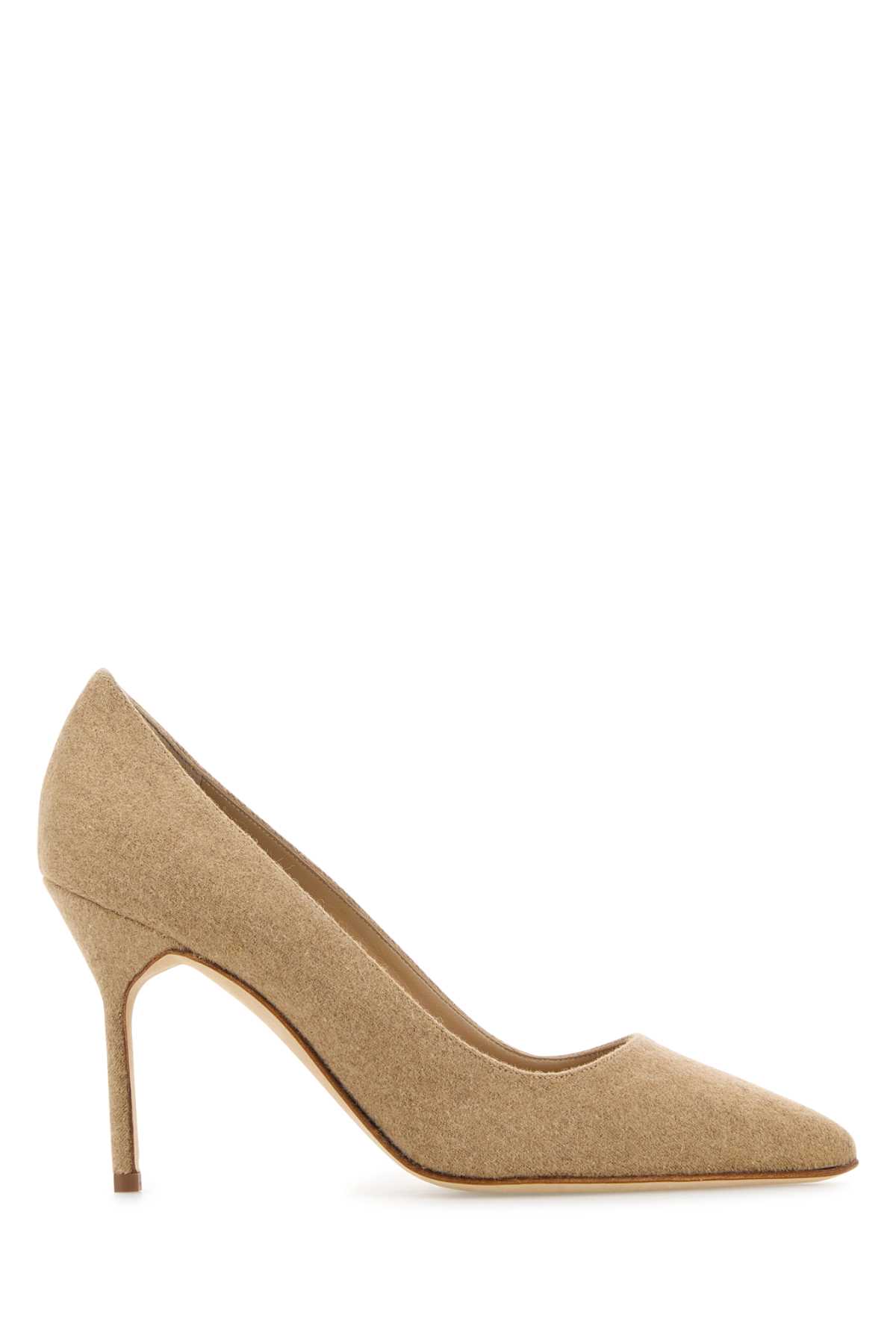 Shop Manolo Blahnik Beige Fabric Bb Pumps In Lbrw