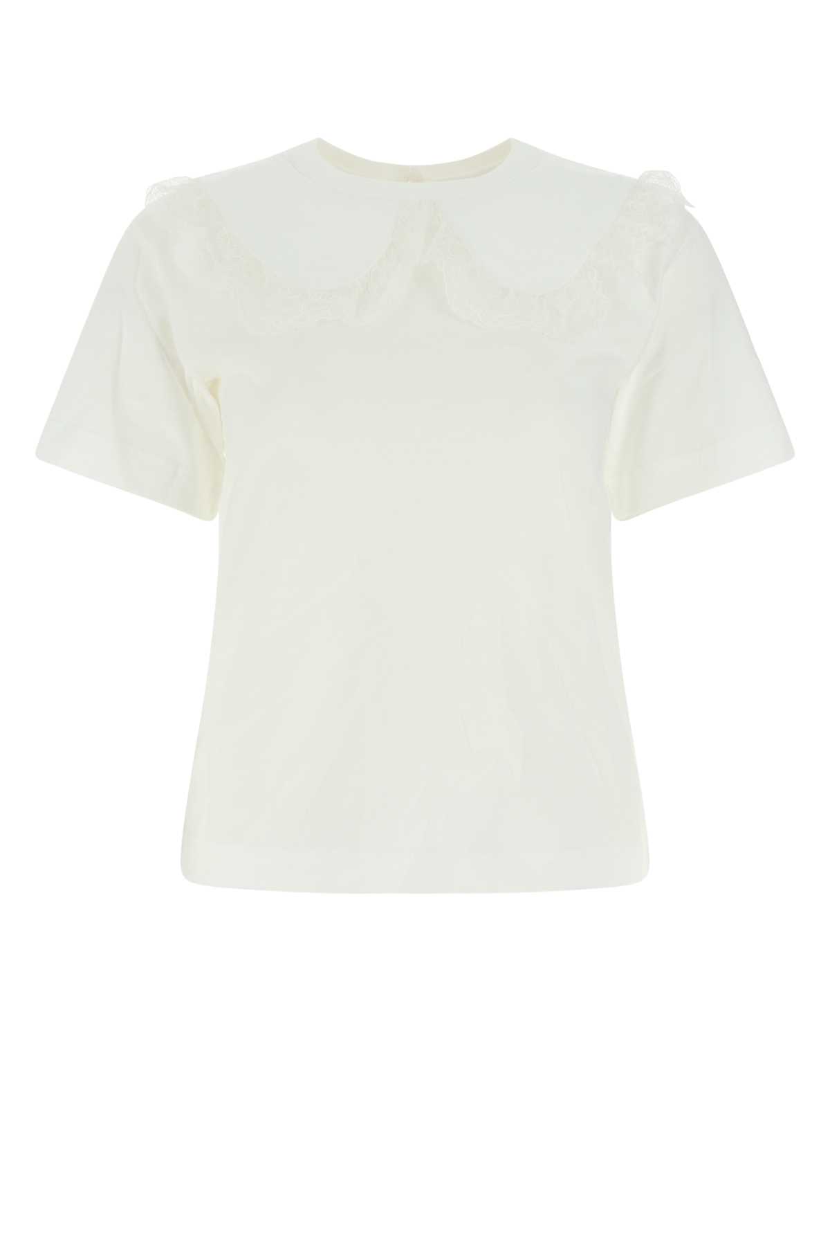 See by Chloé White Cotton T-shirt