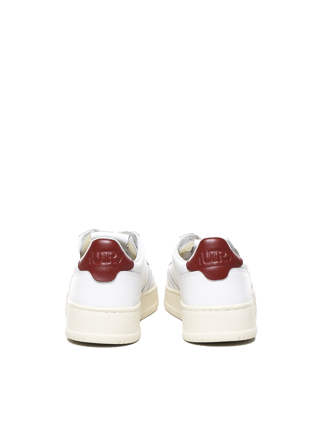 Shop Autry Sneakers Medalist In Cowskin In White, Syrah