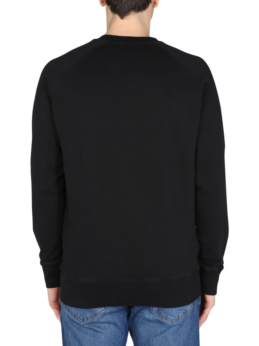 Shop Maison Kitsuné Chillax Fox Patch Sweatshirt In Black