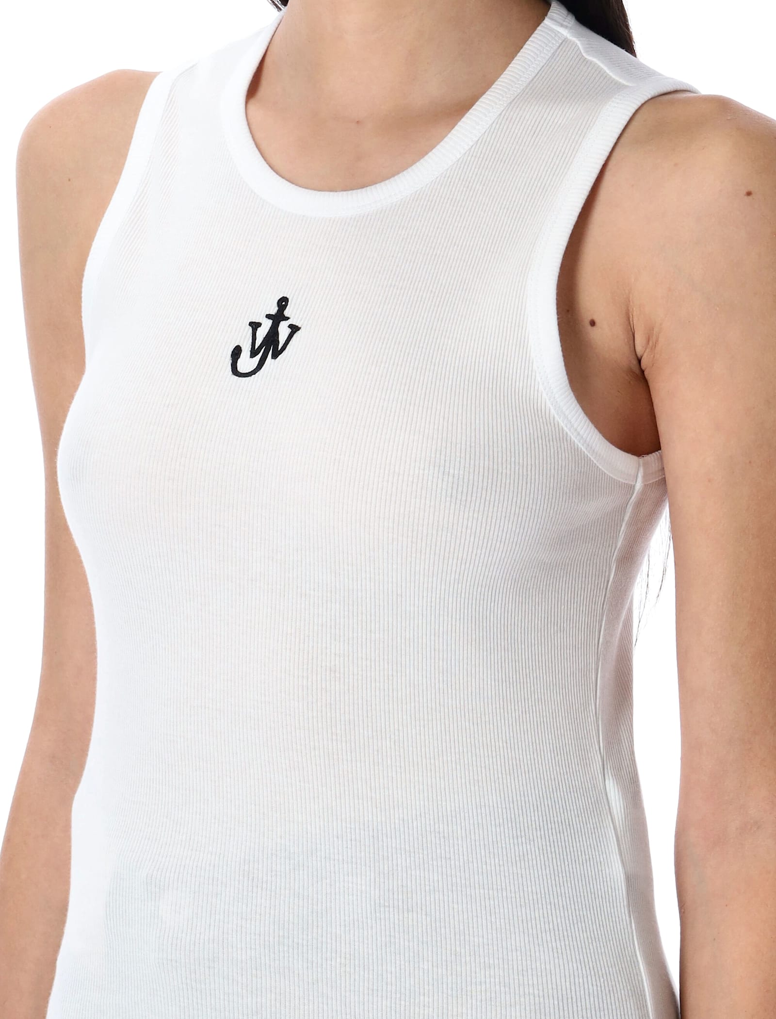 Shop Jw Anderson Anchor White Cotton Tank Top