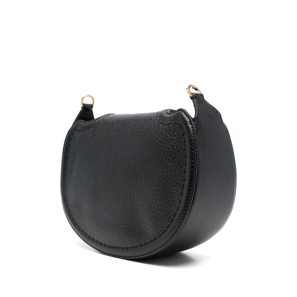 Valentino Vlogo Signature-plaque Shoulder Bag In Black