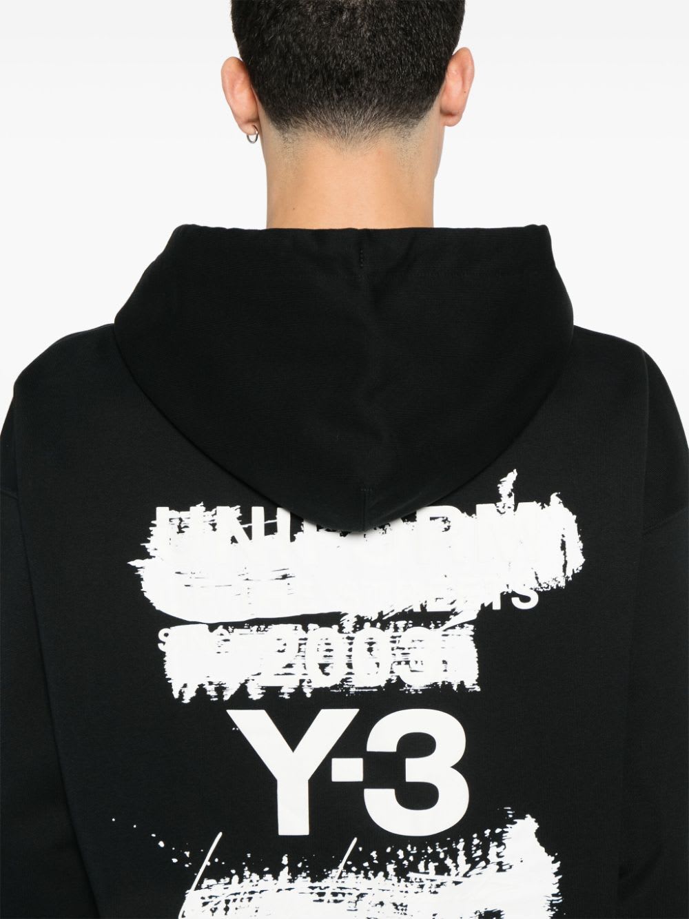 Y-3 Graphic Hoodie In Black