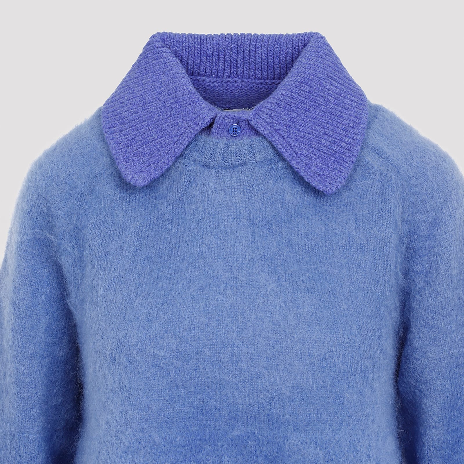 Shop Loewe Polo Sweater In Blue