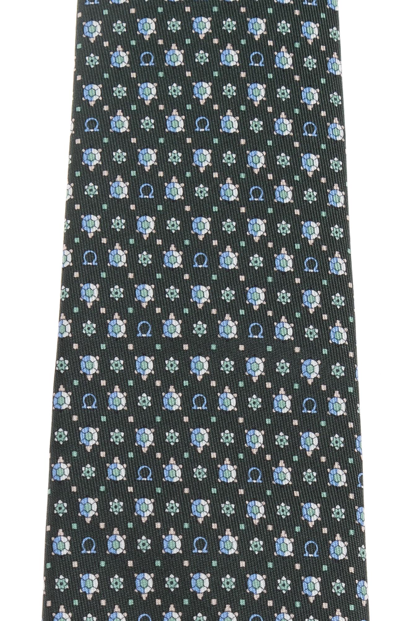 Ferragamo Silk Tie In Green