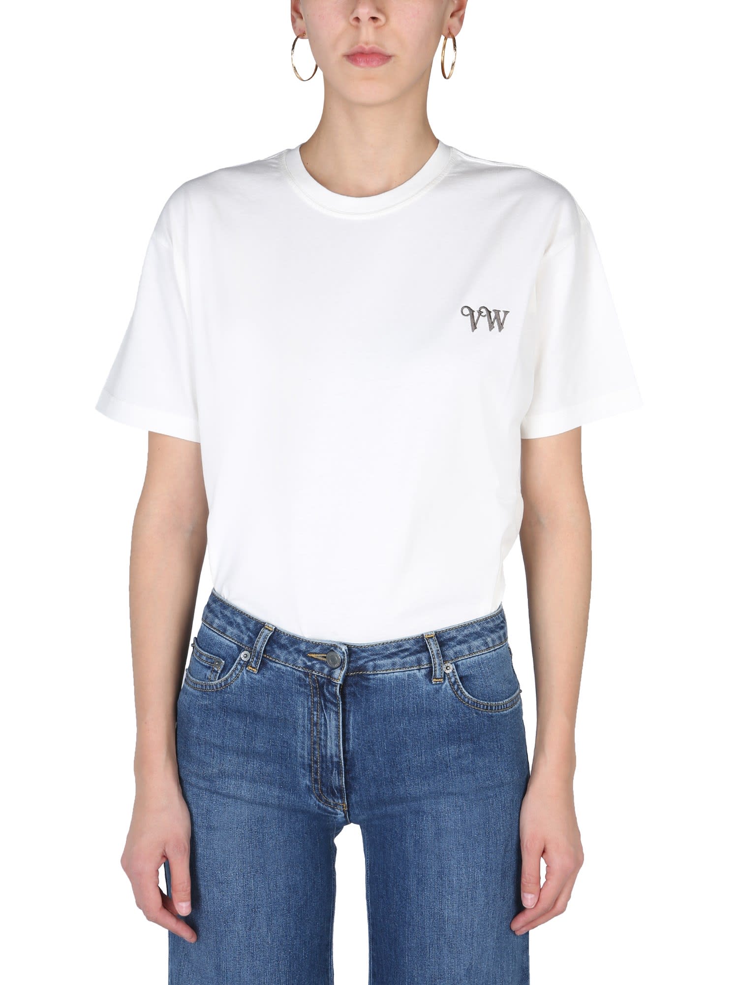 VIVIENNE WESTWOOD LOGO EMBROIDERY T-SHIRT