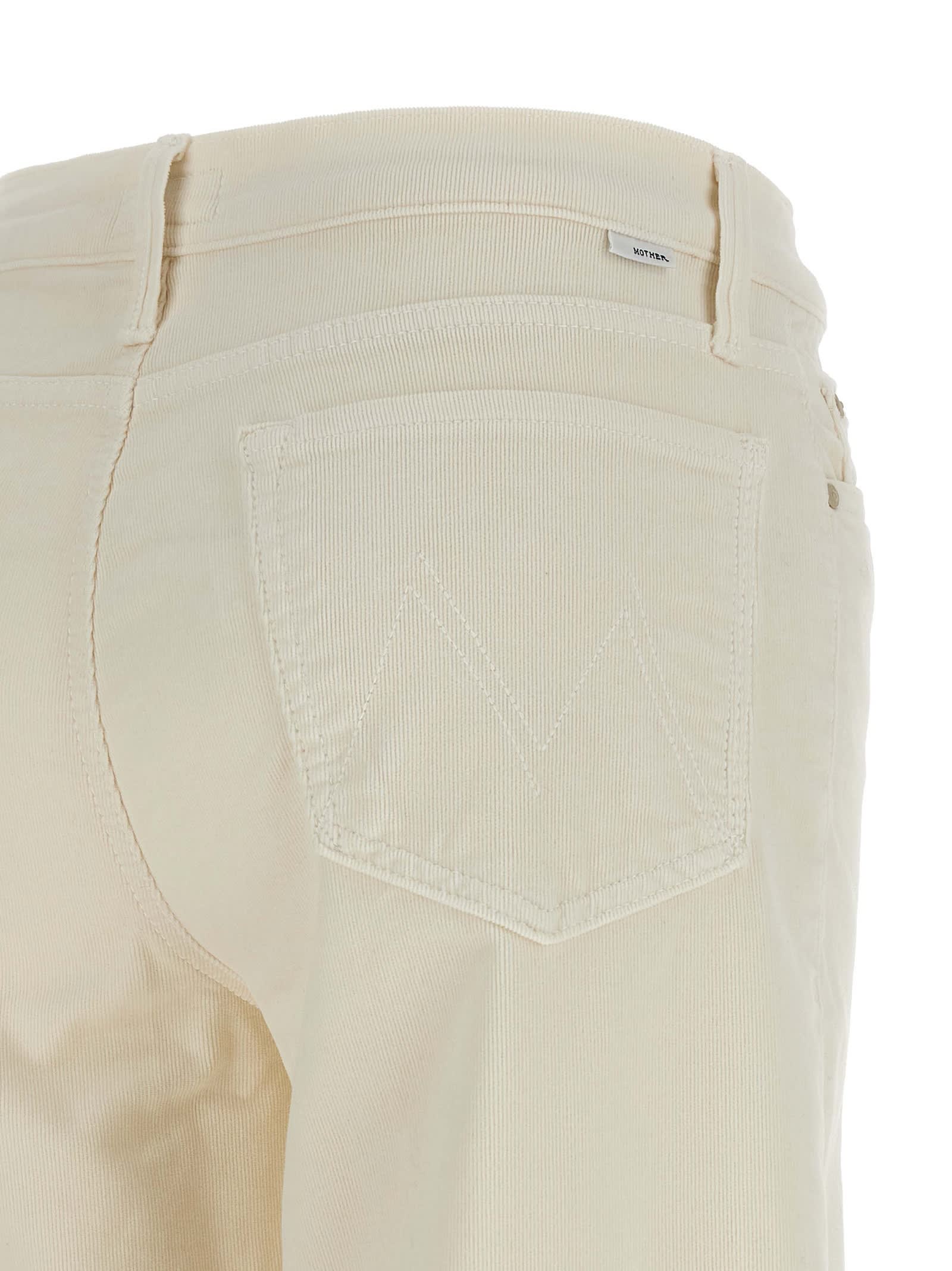 Mother The Twister Sneak Pants In White