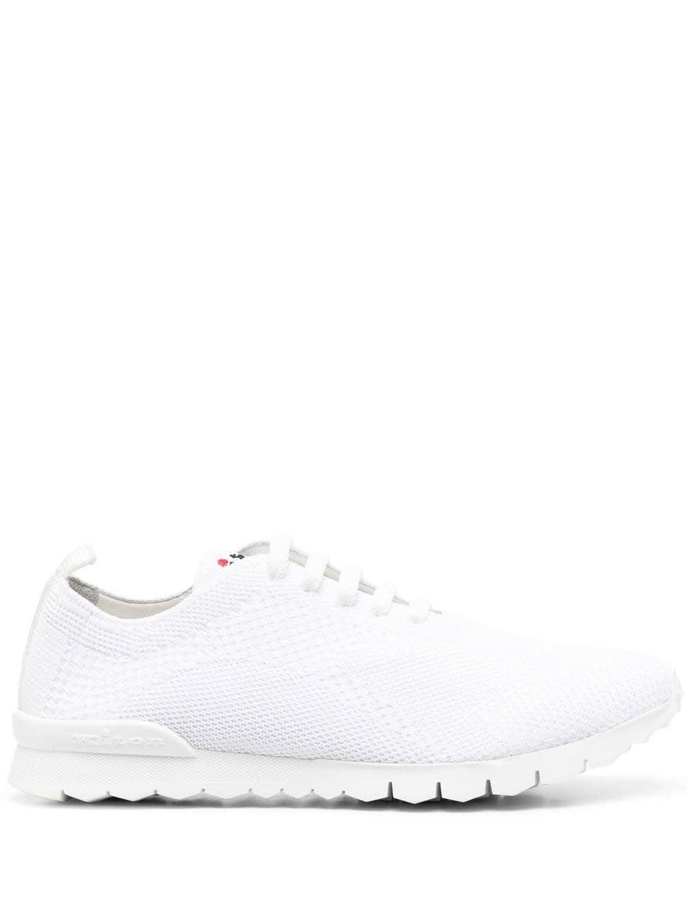 Shop Kiton White Fit Running Sneakers