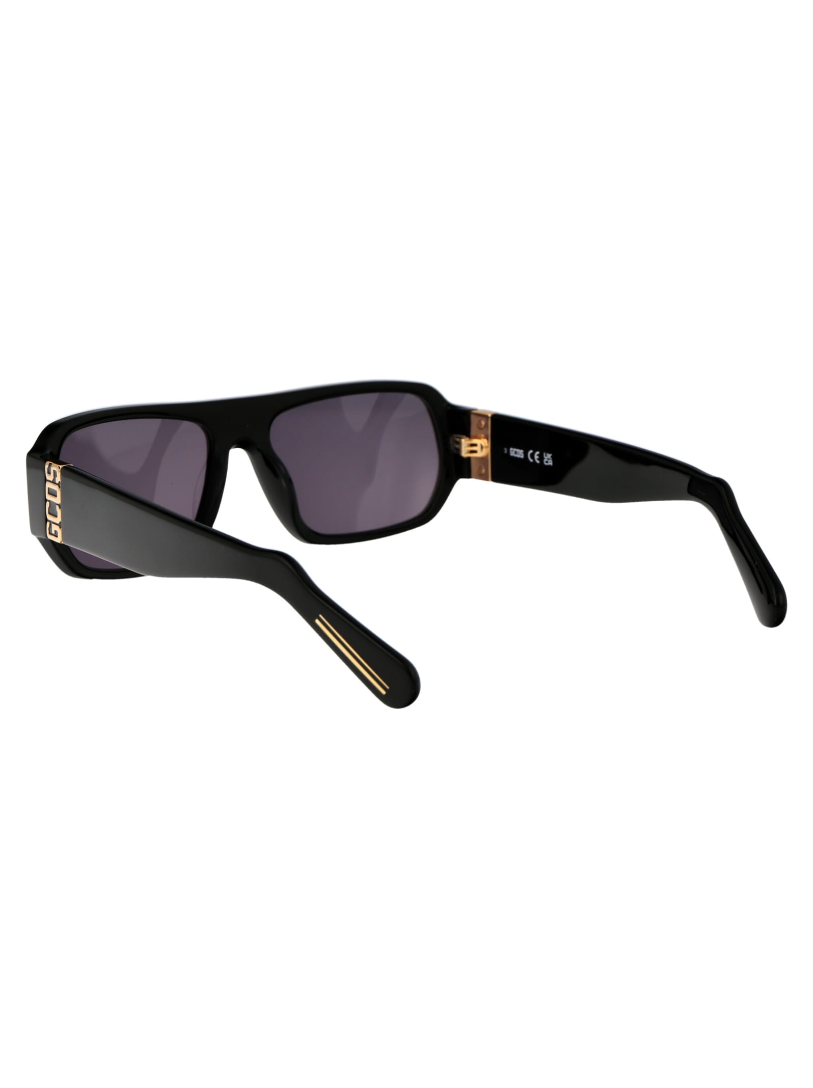 Shop Gcds Gd0034 Sunglasses In 01a Nero Lucido/fumo