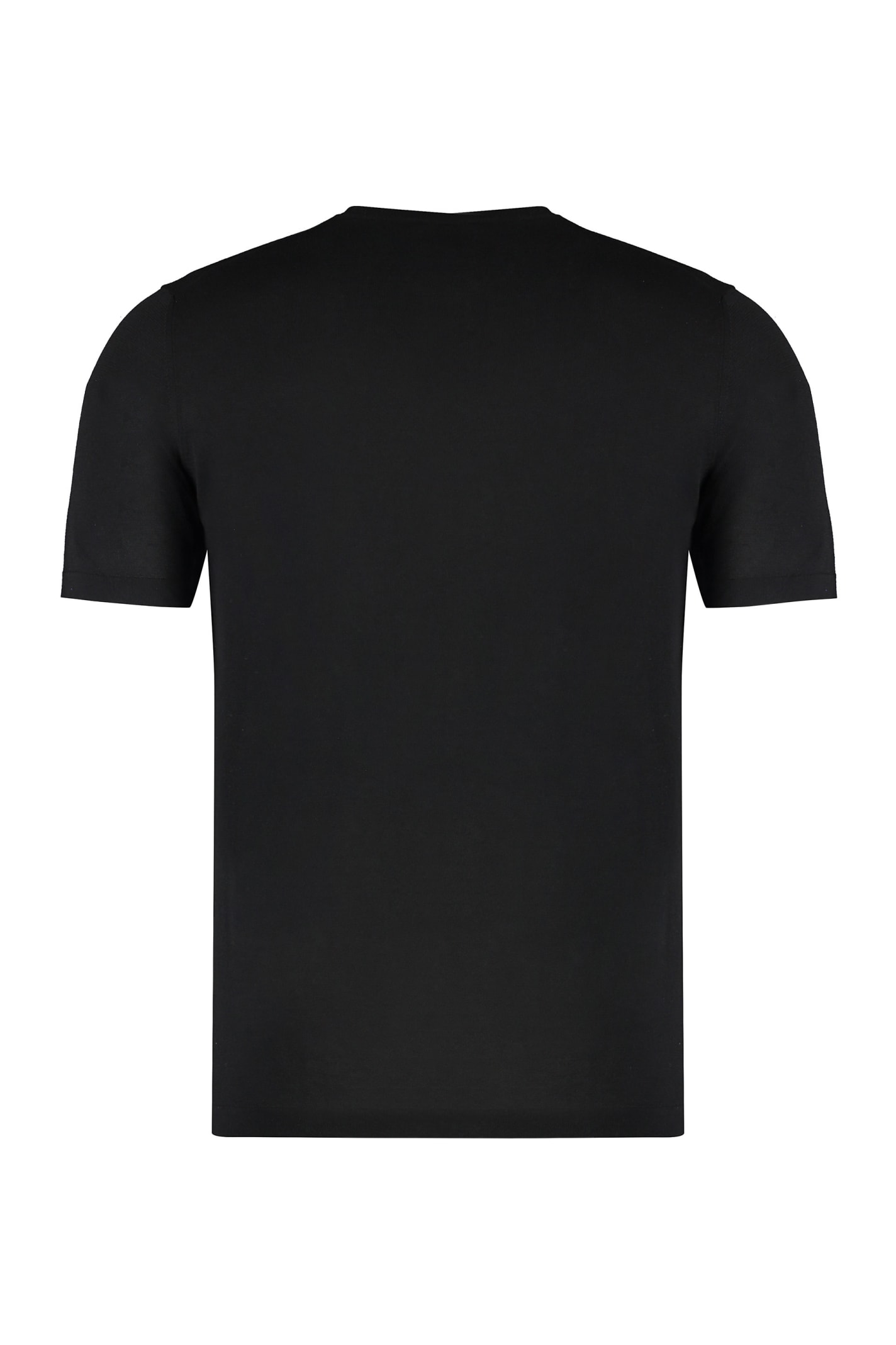 Shop Roberto Collina Cotton Crew-neck T-shirt In Black