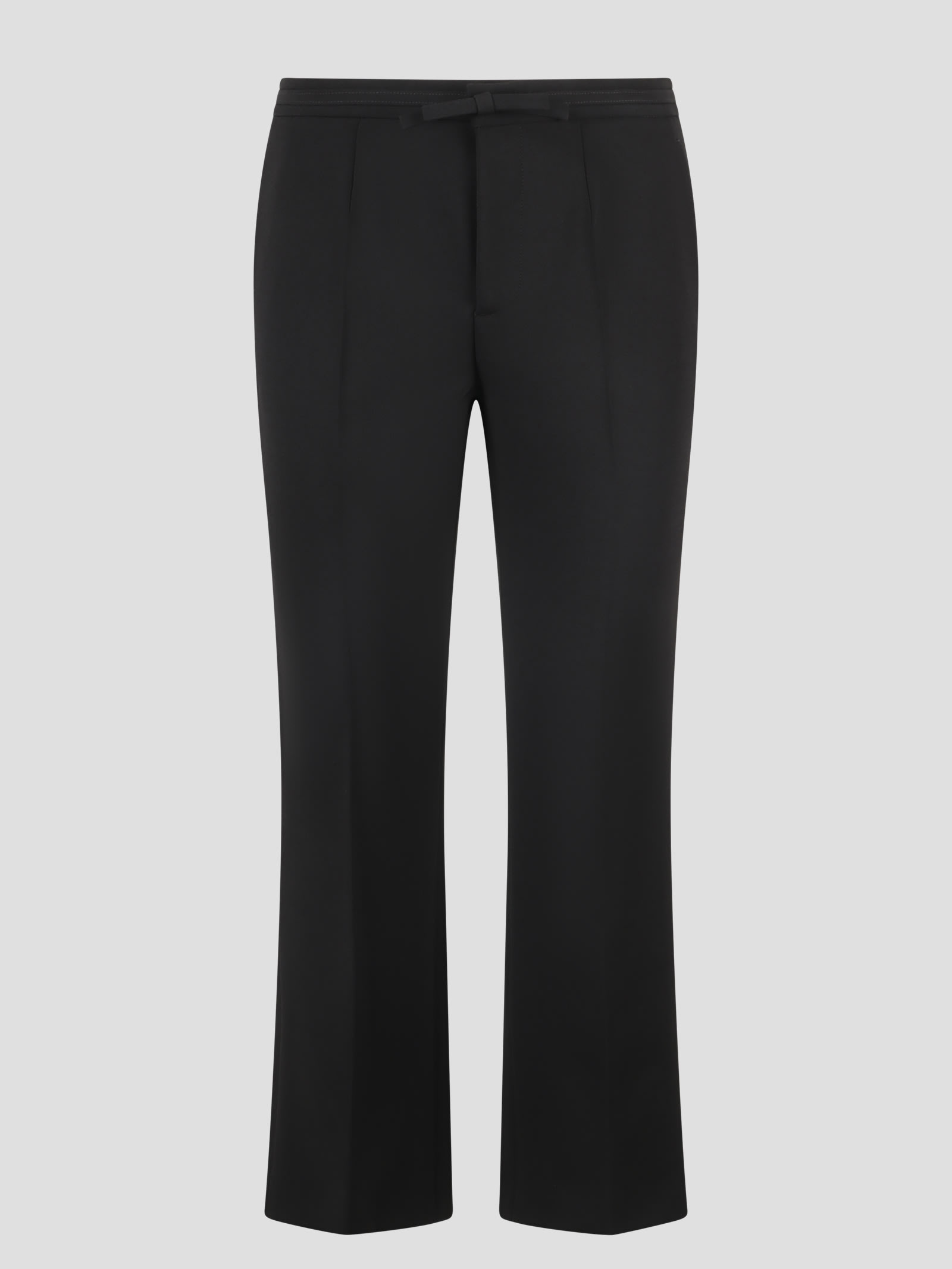 Red Valentino Redvalentino Bow Detailed Stretched Trousers In Black