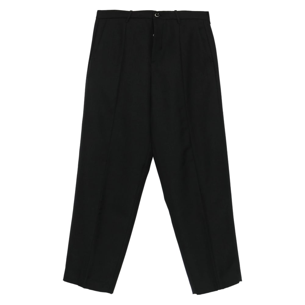 Nine In The Morning Relaxed-fit Black Trousers With Pleated Front Design In Multi