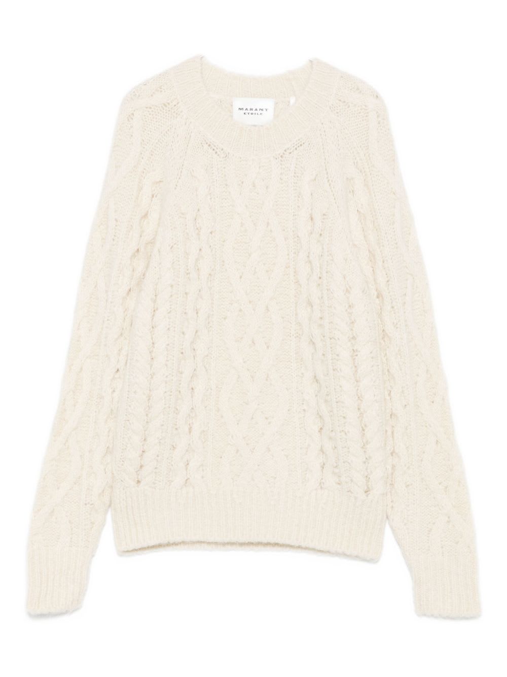 Isabel Marant Étoile Marant Etoile Cream-colored Long-sleeved Sweater In White