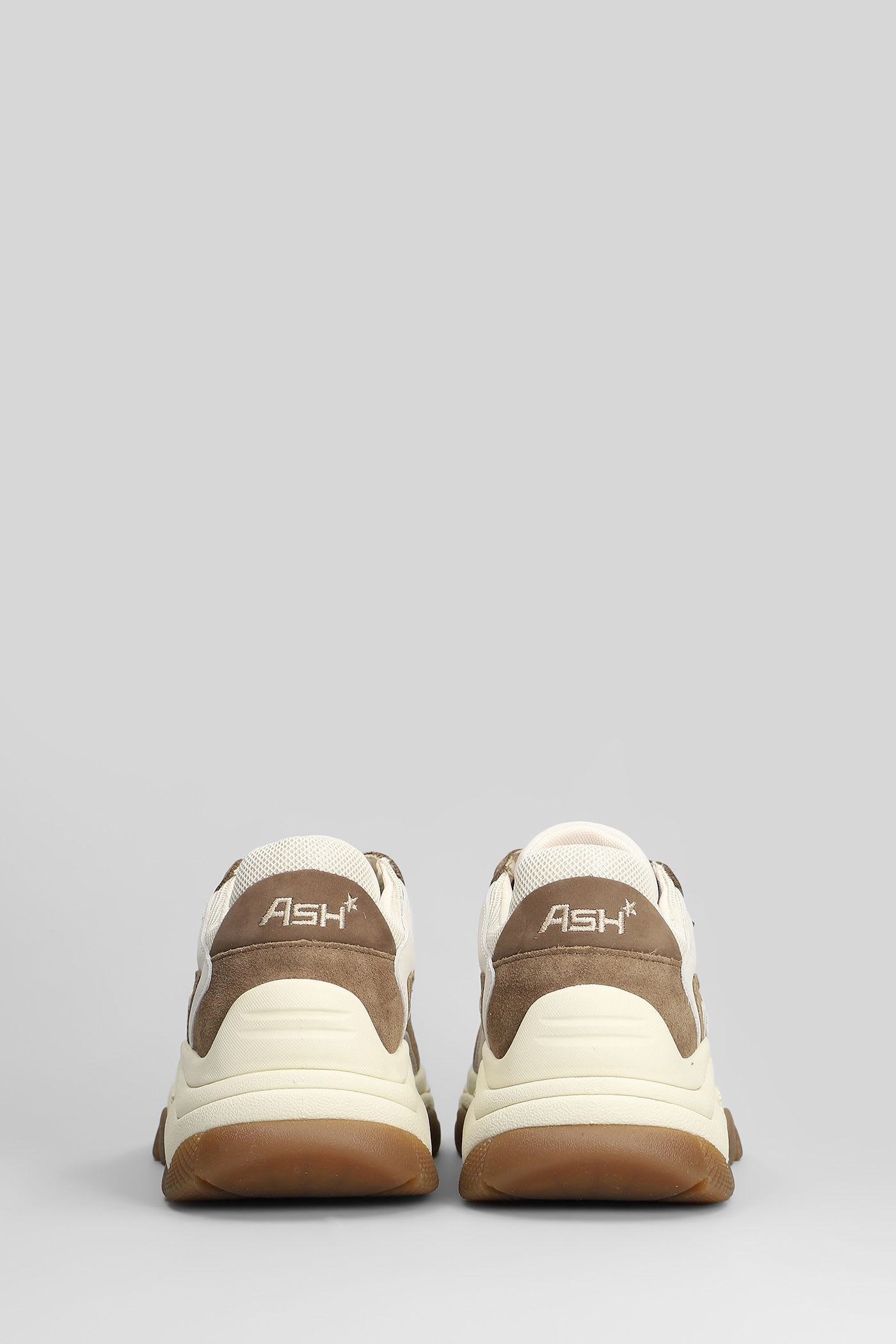 Ash Addict Sneakers In Taupe Suede And Fabric In Brown