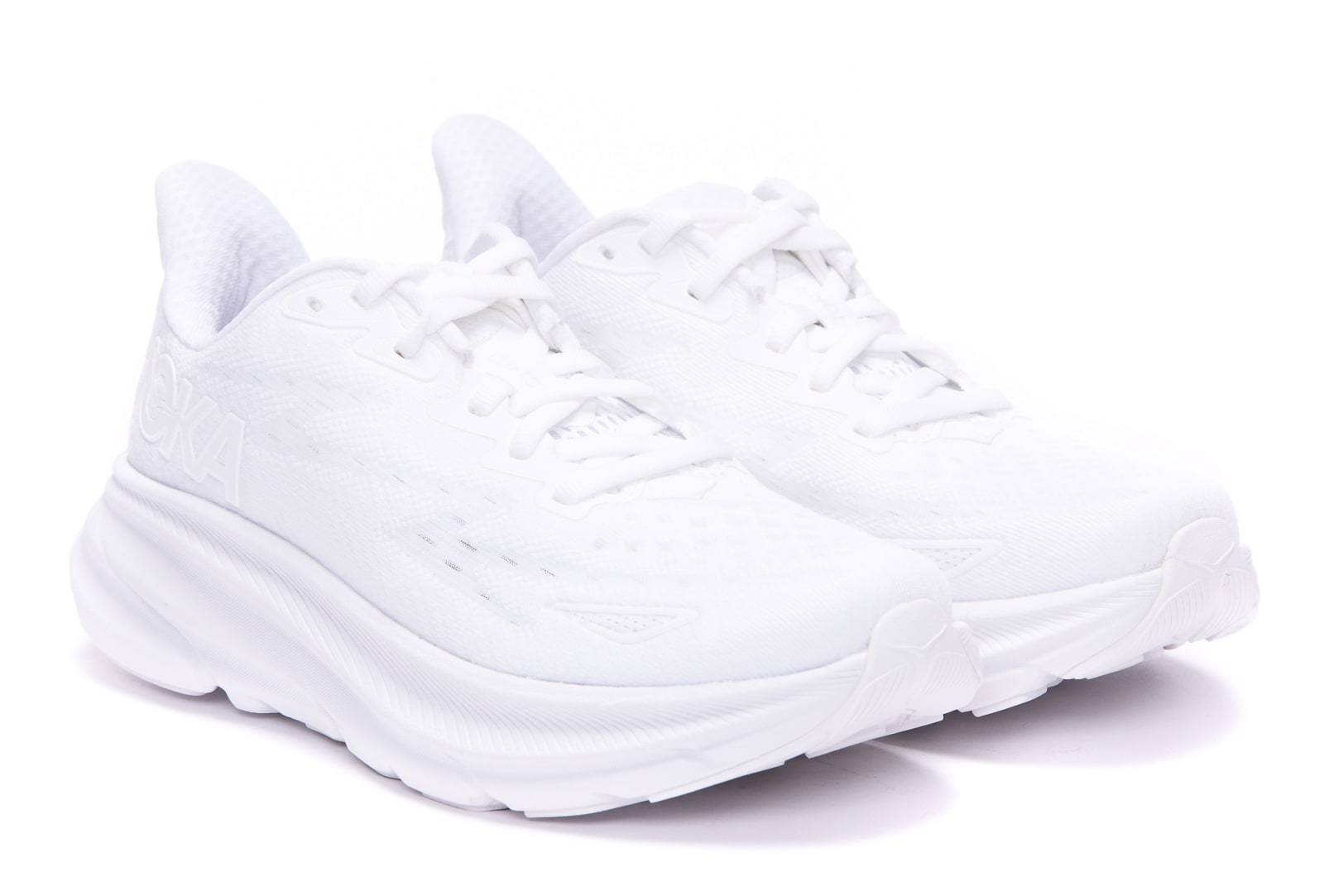 Shop Hoka Clifton Sneakers In Wwh White / White