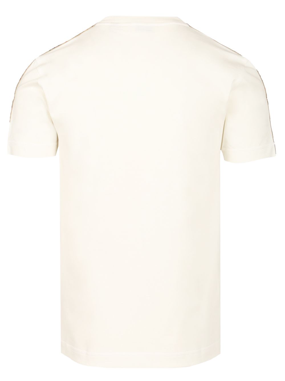 Burberry Checked Cotton-jersey T-shirt In Gray