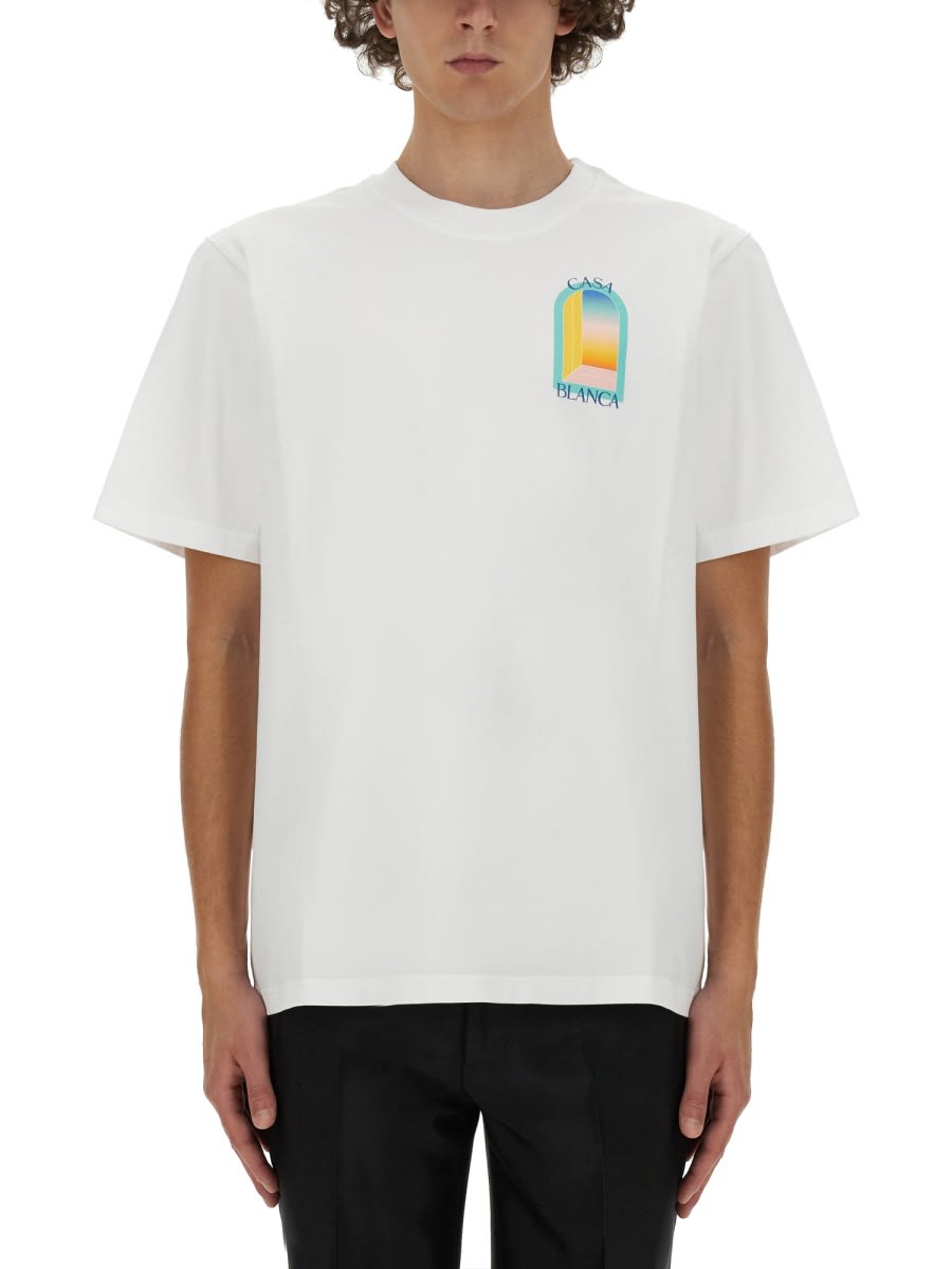 Color Larc Print T-shirt