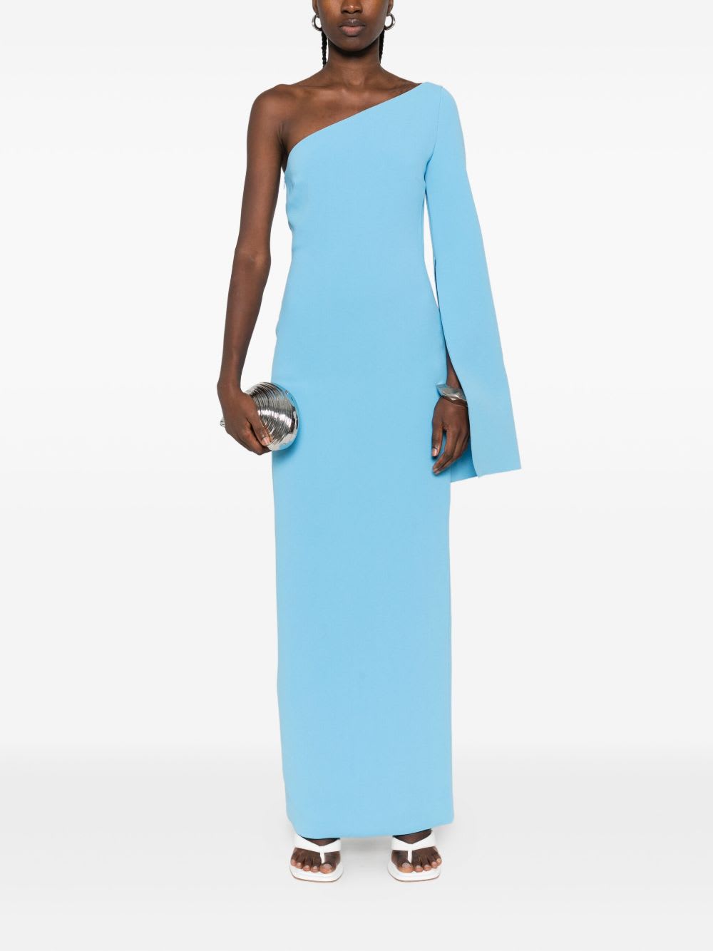 Solace London Alina Midi Dress In Blue