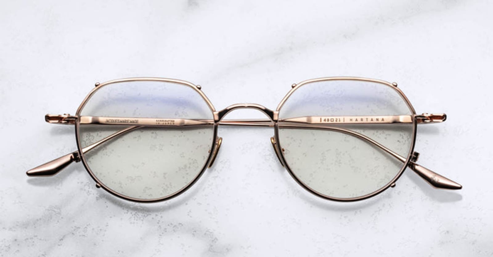 Shop Jacques Marie Mage Hartana - Rose Glasses In Light Gold