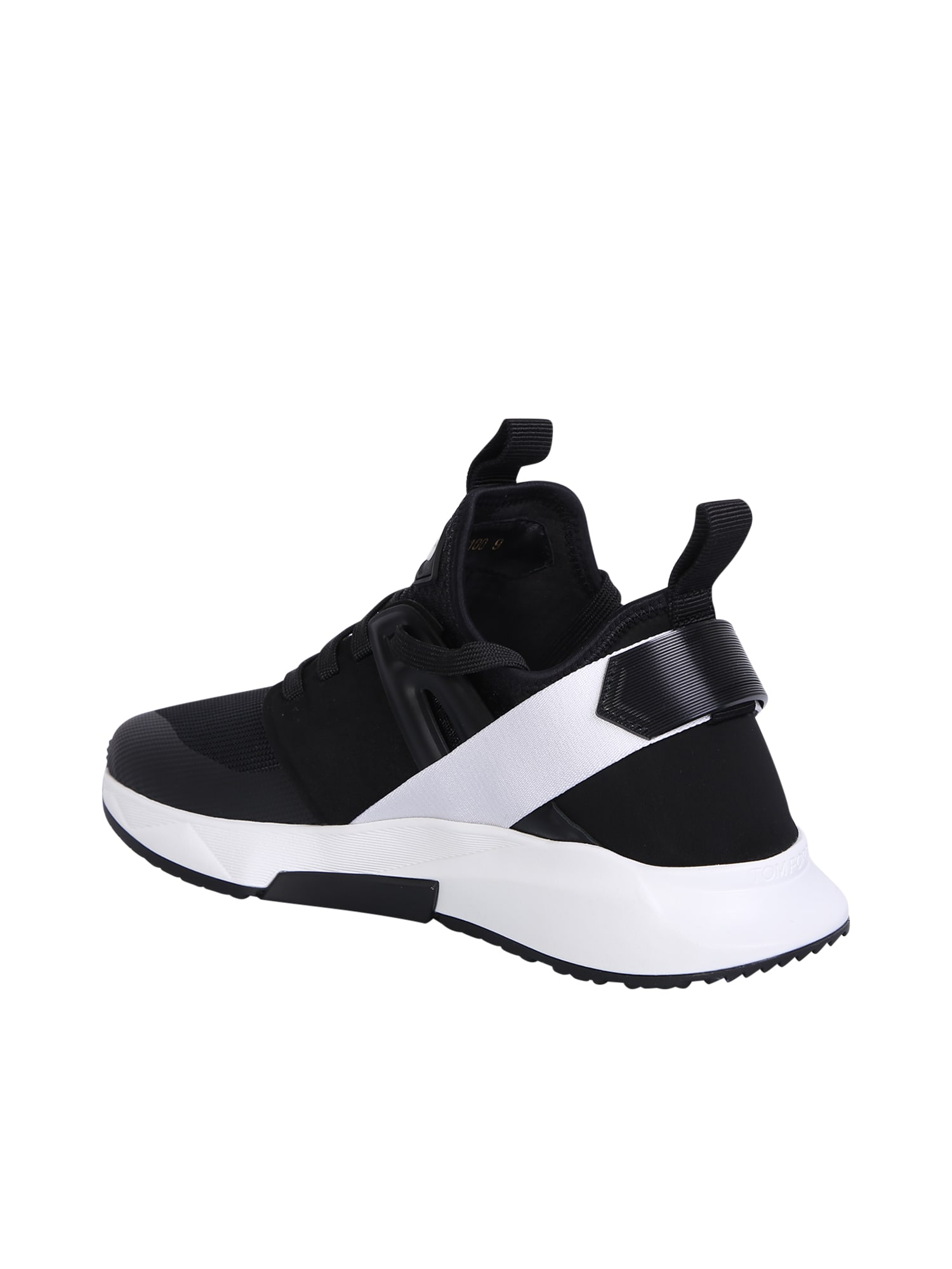 Shop Tom Ford Black Jago Sneakers