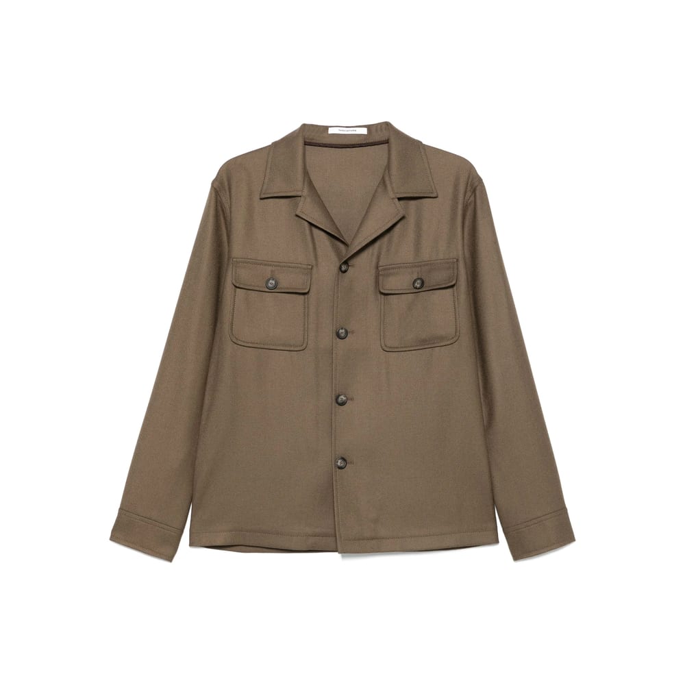 Tagliatore Long Sleeve Casual Jacket In Brown