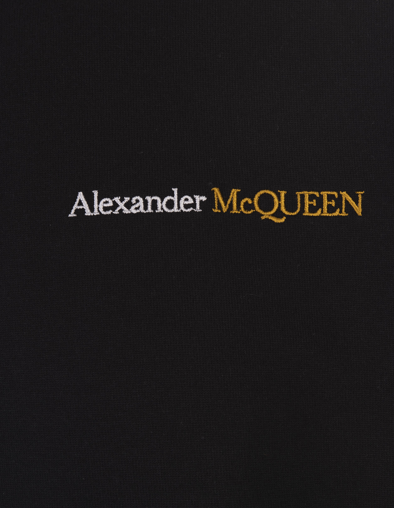 Shop Alexander Mcqueen Black T-shirt With Two-tone Logo