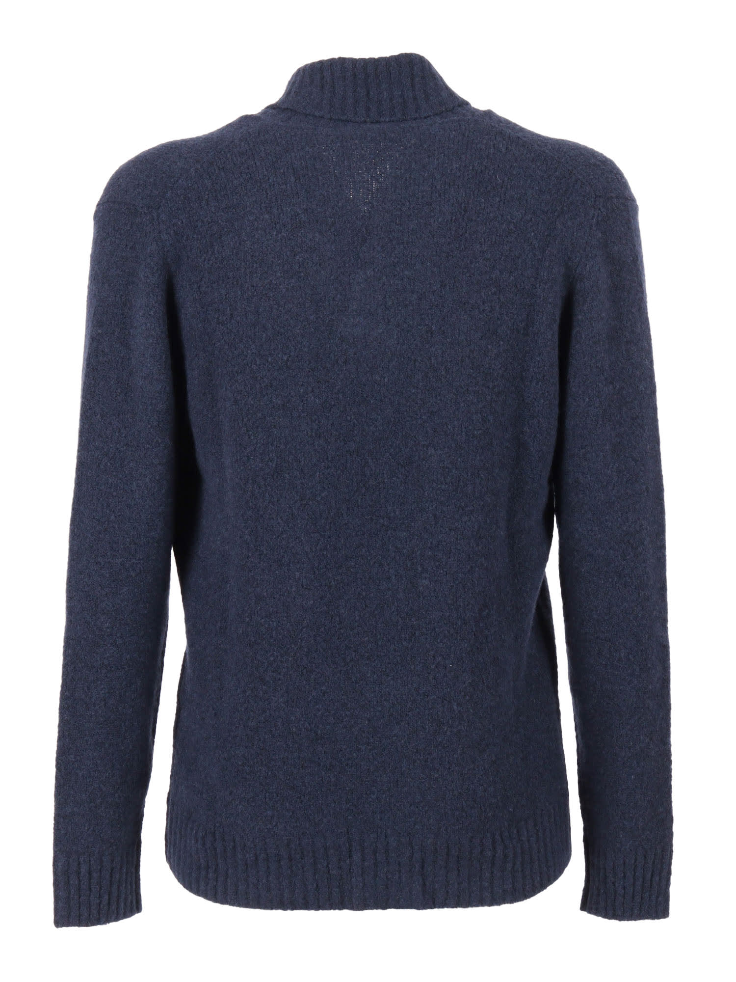 Kangra Cashmere Shawl-collar Sweater In Blue