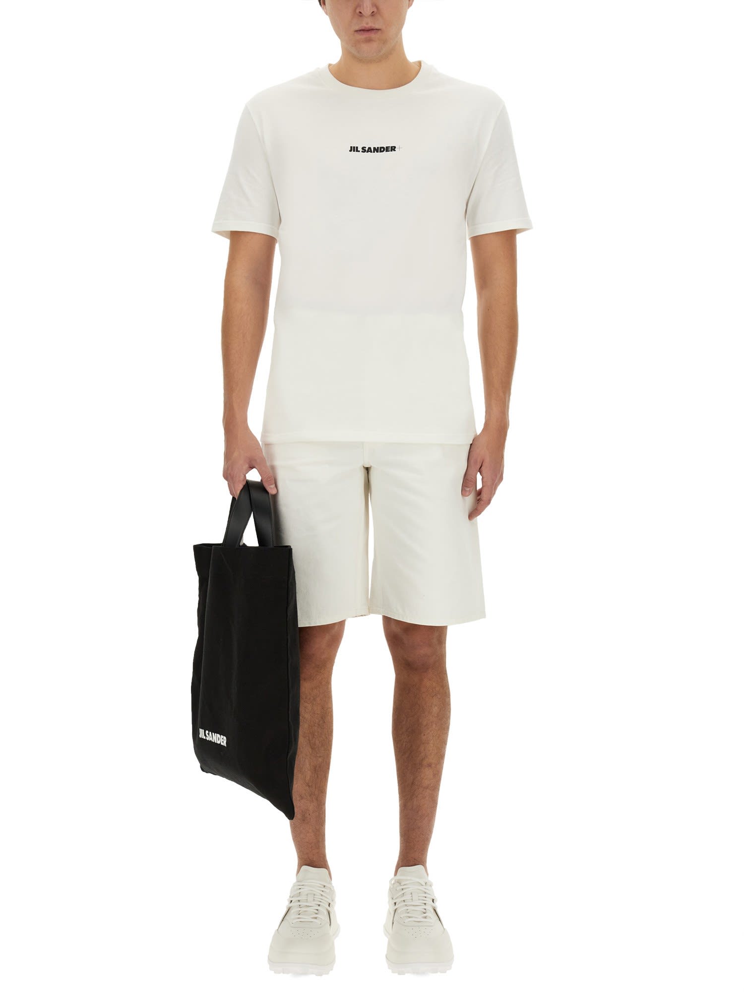 Shop Jil Sander T-shirt With Logo In Natural