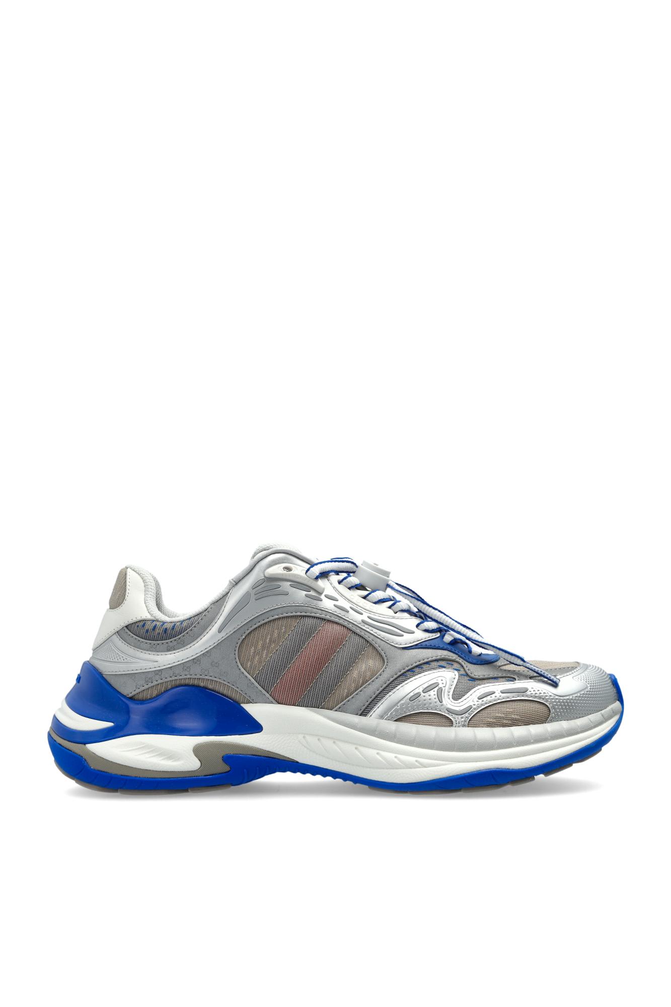 Gucci Multicolor Mesh And Rubber Sneakers 2.0 In Grey And